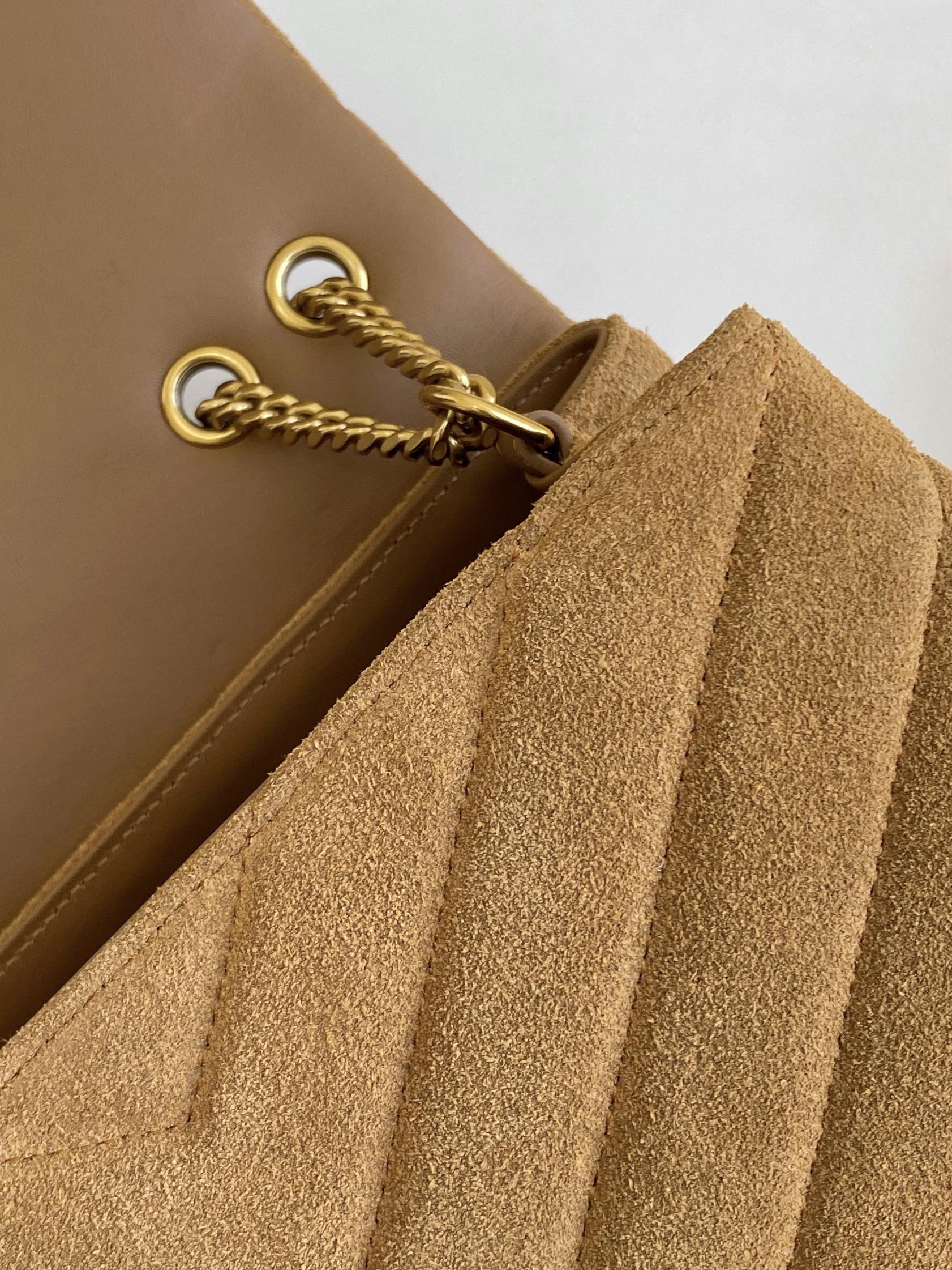 세인트로랑 루루 숄더백 브라운 금장 (25cm)