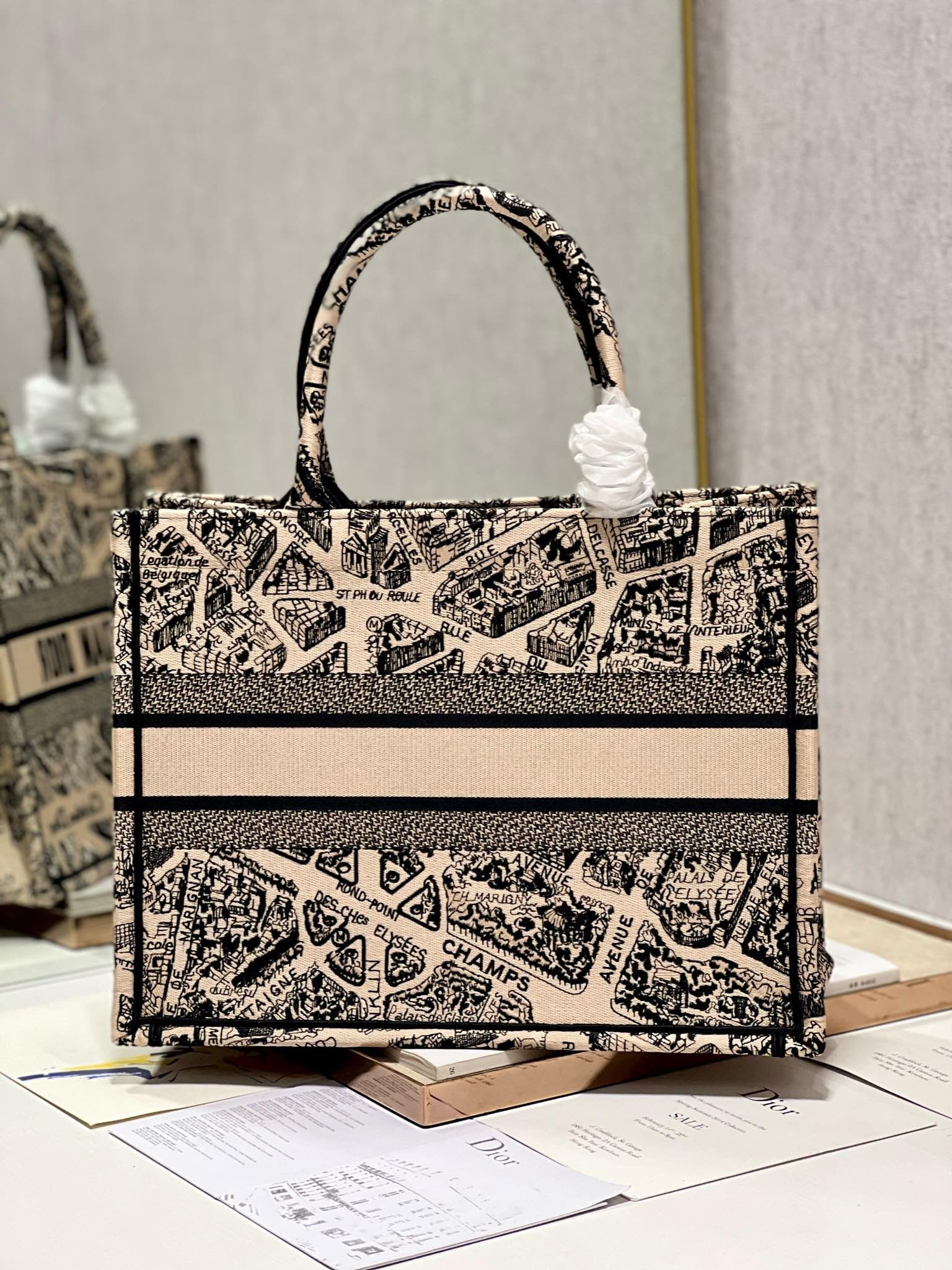 디올 북 토트백 미듐