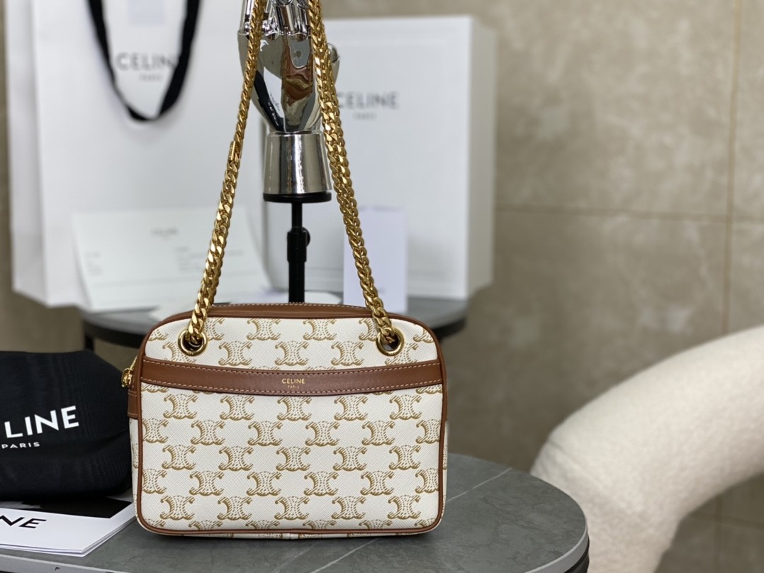 [CELINE-셀린느] 셀린느 트리오페 파타팡스 숄더백 화이트  [백경]