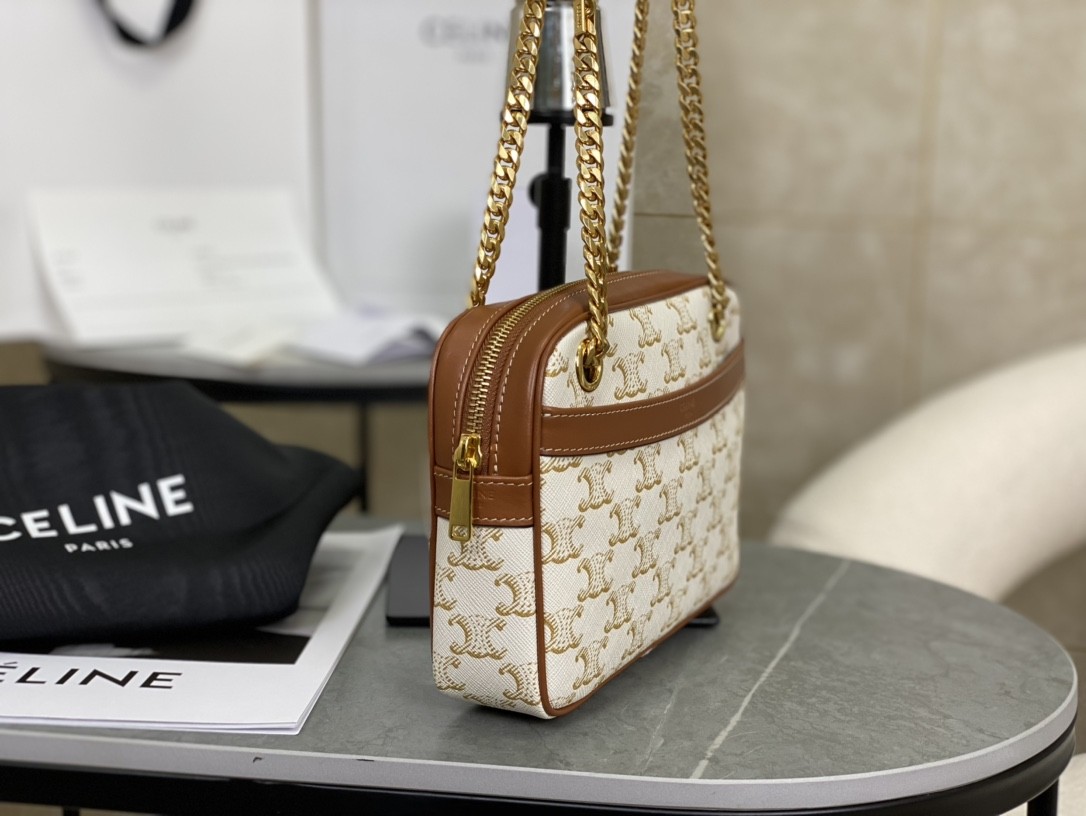 [CELINE-셀린느] 셀린느 트리오페 파타팡스 숄더백 화이트  [백경]