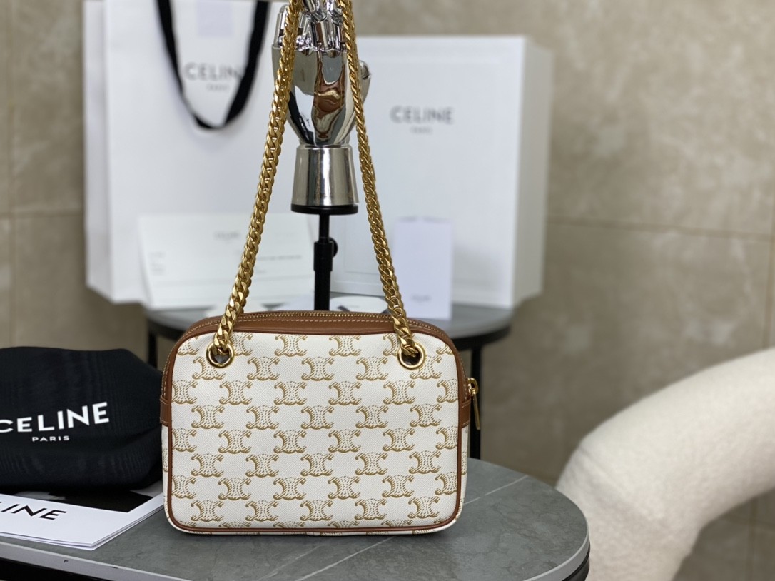 [CELINE-셀린느] 셀린느 트리오페 파타팡스 숄더백 화이트  [백경]