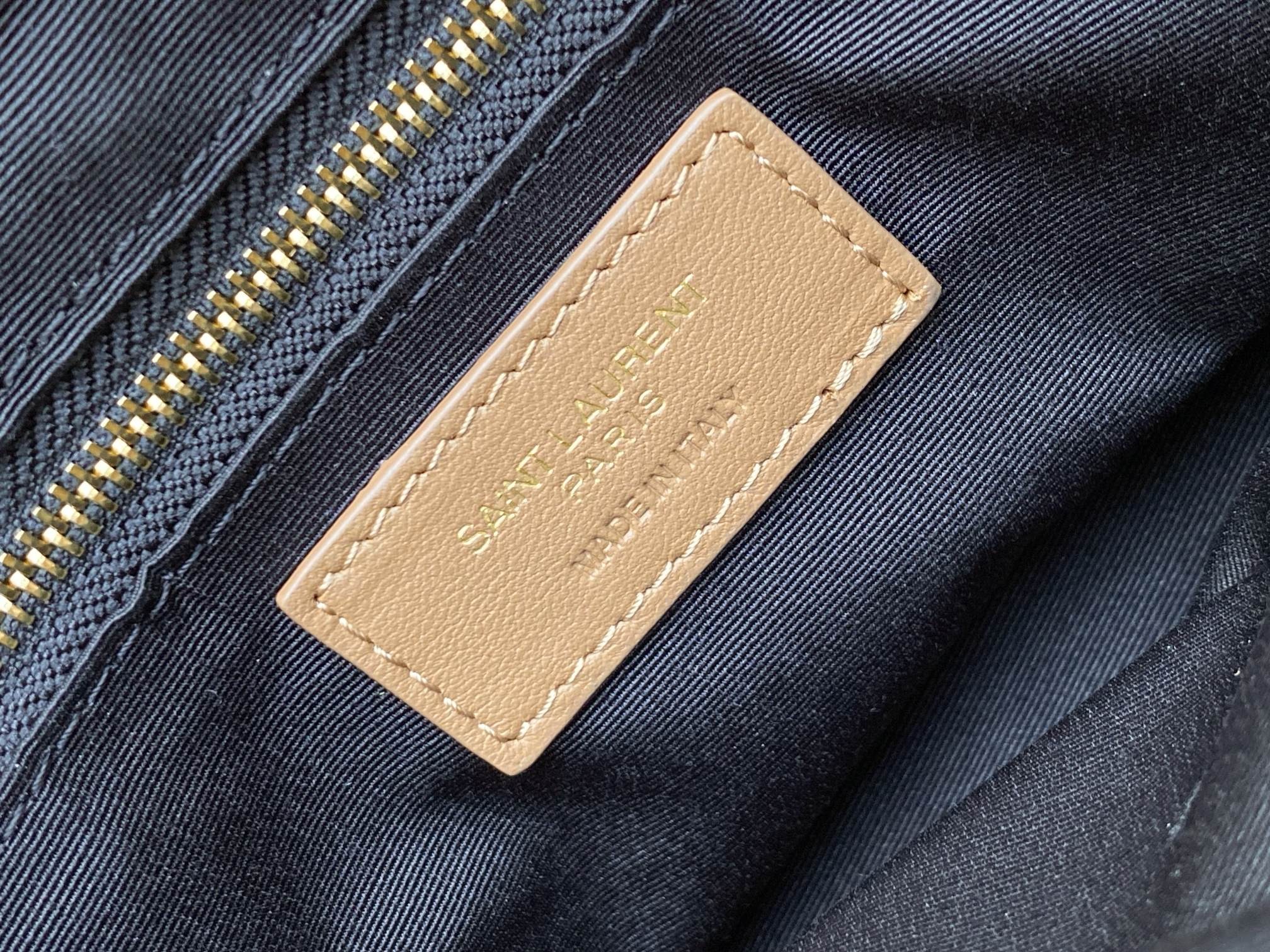 세인트로랑 모노그램 루루 푸퍼백 브라운 금장 (31cm)