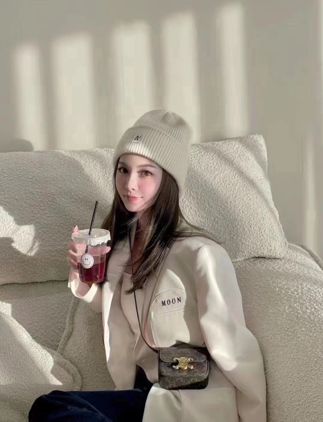 [CELINE-셀린느] 미니 클로드 - 트리옹프 캔버스 & 카프스킨 탠