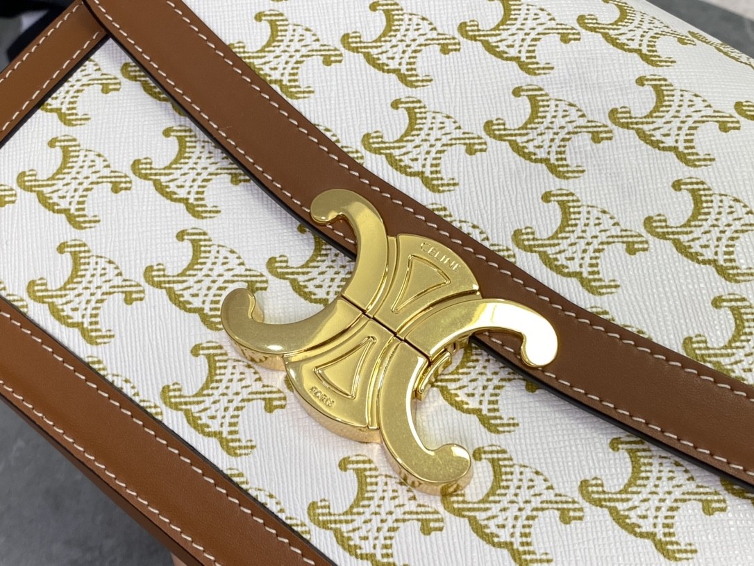 [CELINE-셀린느] 셀린느 엔벨로프백 트리옹프 캔버스 화이트 탠  [백경]