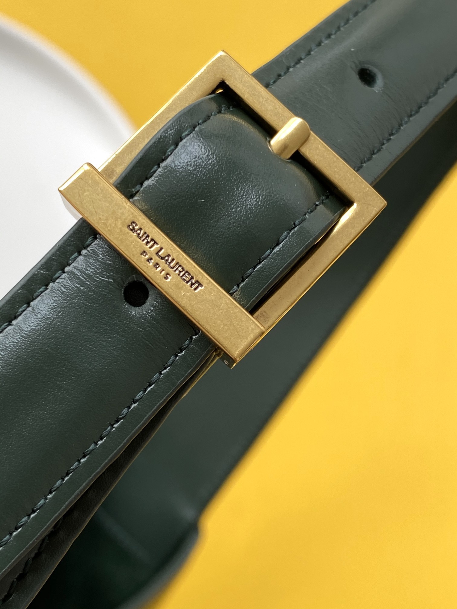 세인트로랑 맨하탄 숄더백 딥그린 (25cm)