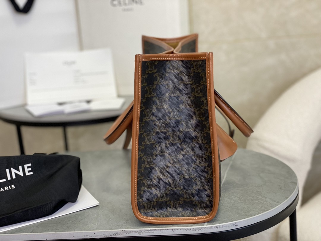 [CELINE-셀린느] 미니 호리존탈 카바스 - 트리옹프 캔버스 & 카프스킨 탠 [백경]