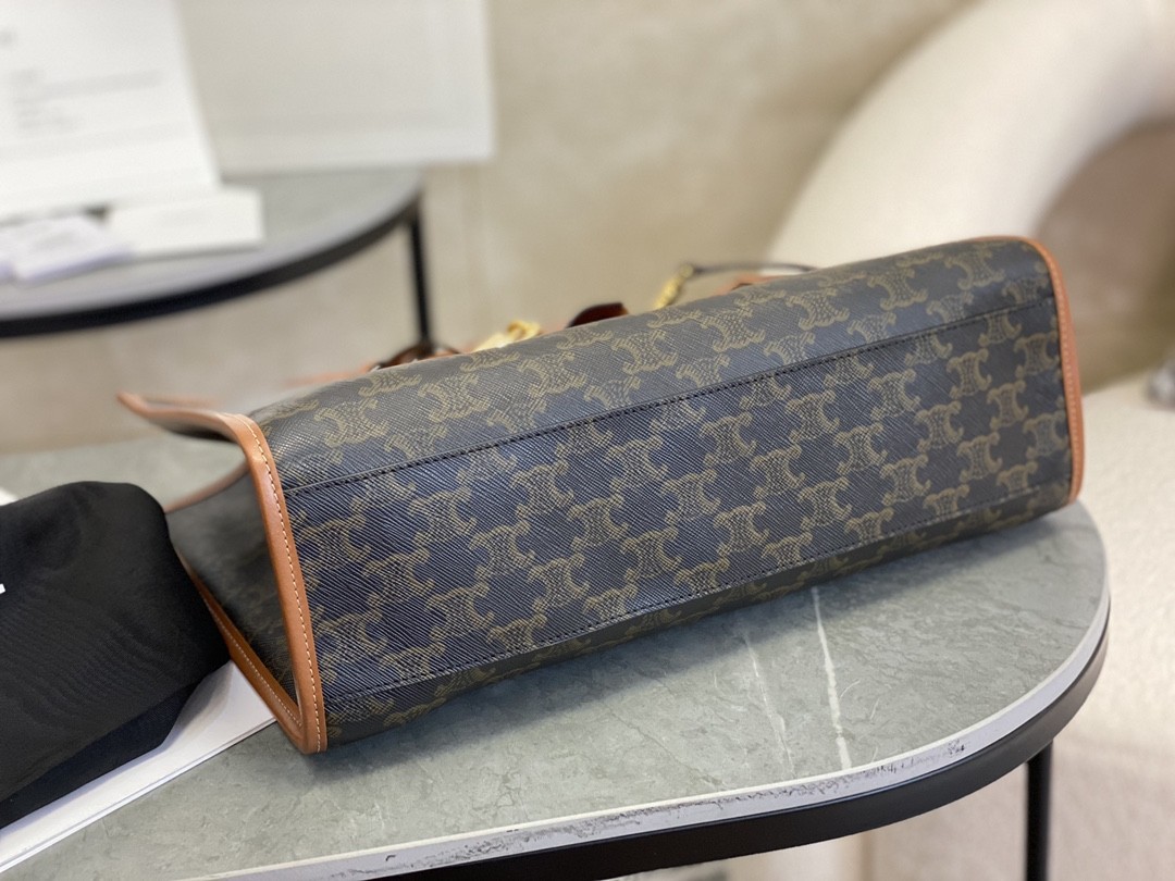 [CELINE-셀린느] 미니 호리존탈 카바스 - 트리옹프 캔버스 & 카프스킨 탠 [백경]