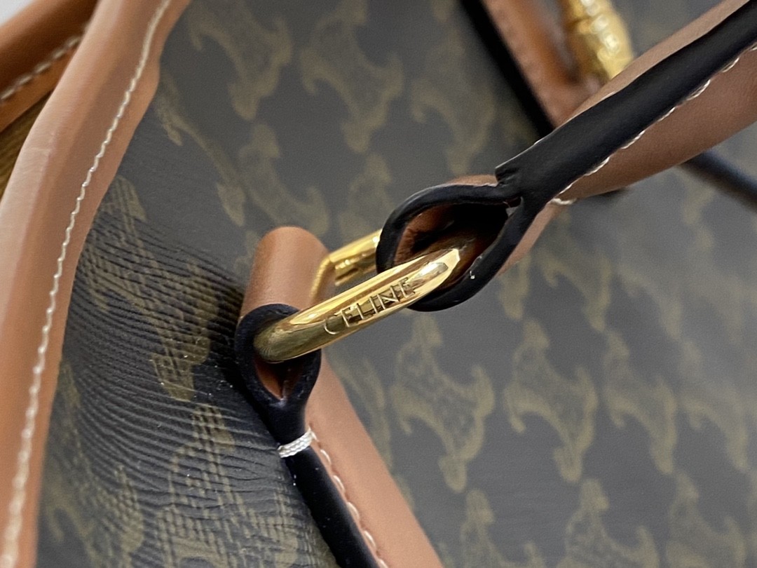 [CELINE-셀린느] 미니 호리존탈 카바스 - 트리옹프 캔버스 & 카프스킨 탠 [백경]