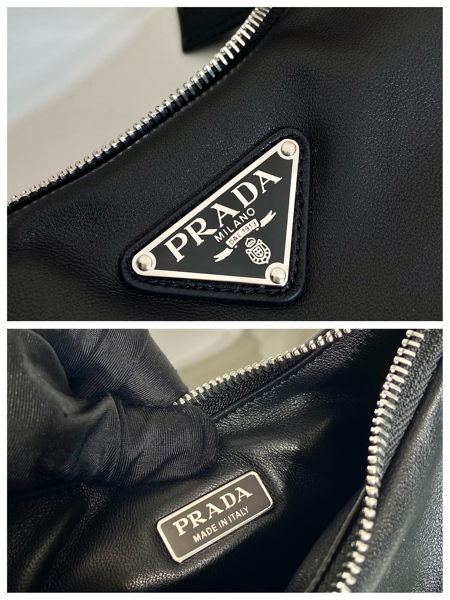 프라다 소프트 패딩 나파 토트백