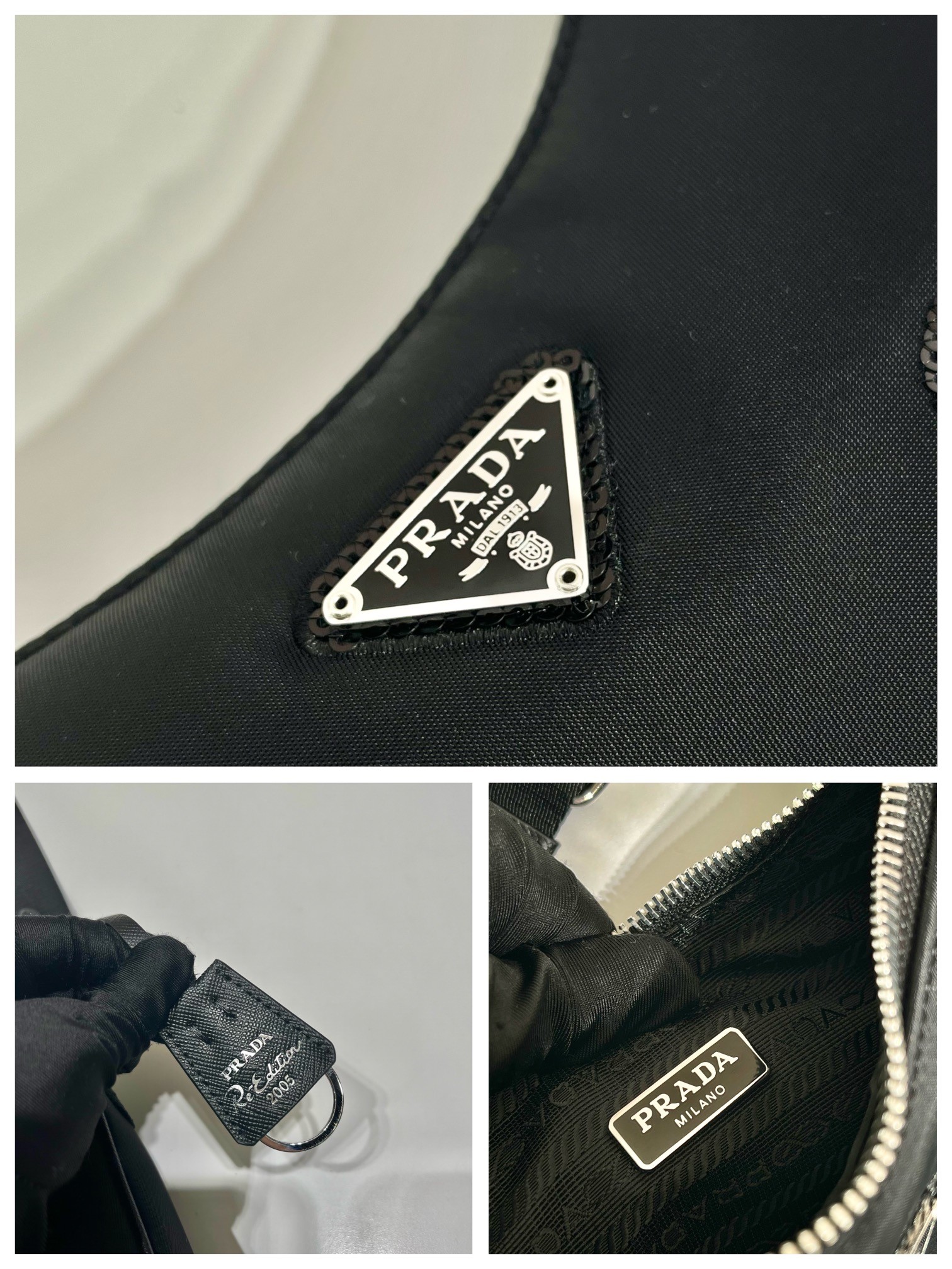 프라다 테수토 체인 스트랩 호보백