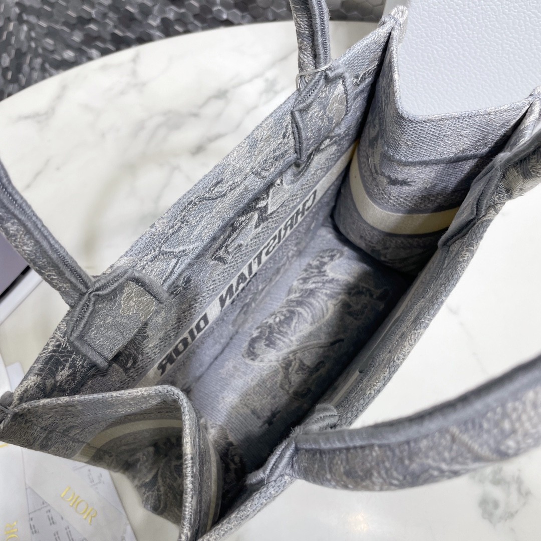 디올 북토트 리버스 프린팅 스몰  (그레이)