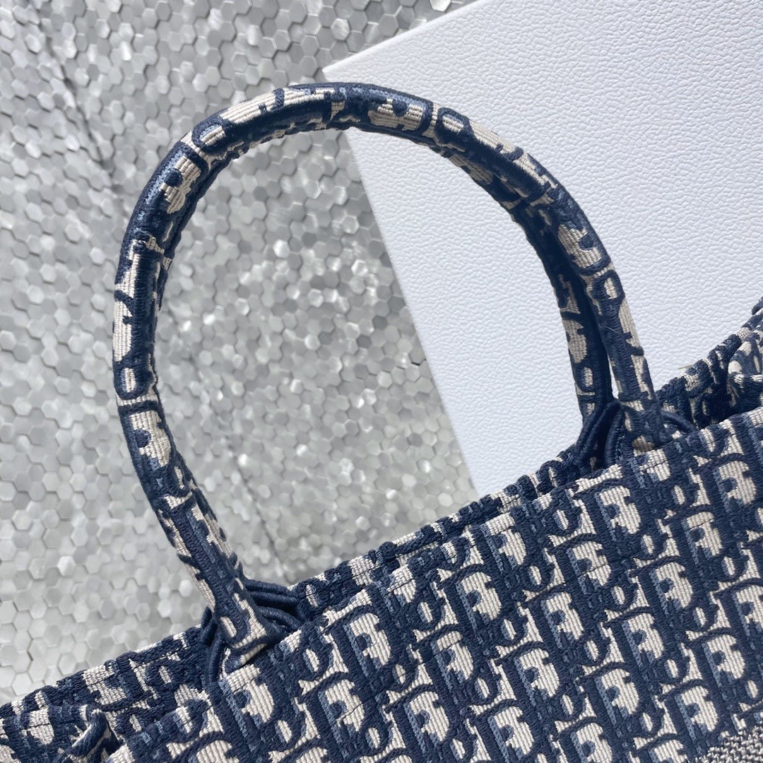 디올 북토트 오블리크 라지 (네이비)