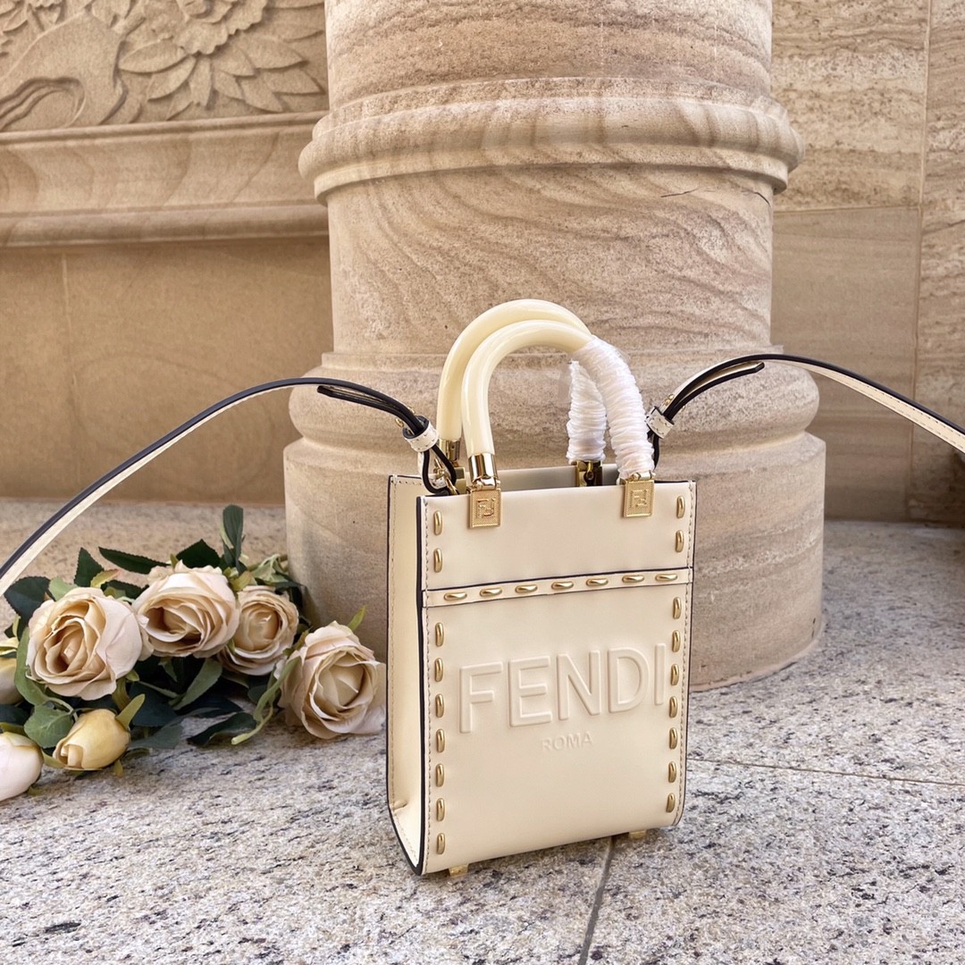 펜디 FENDI 미니 선샤인 쇼퍼 토트 백