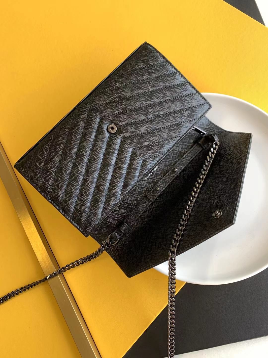 세인트로랑 YSL 로고 모노그램 체인 숄더백 블랙 (블랙흑장)