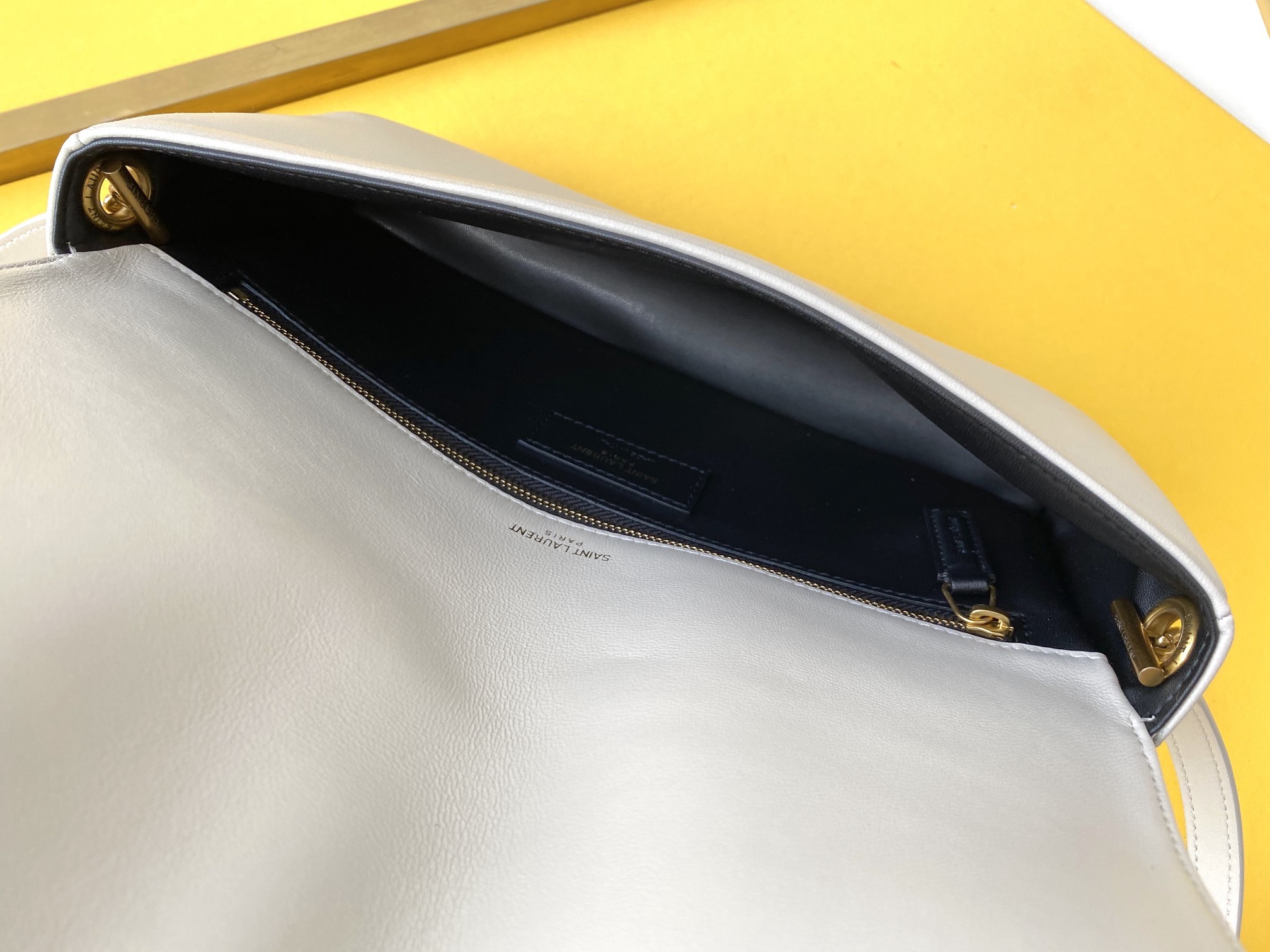 세인트로랑 케이트 99 퀼팅 숄더백 (화이트)