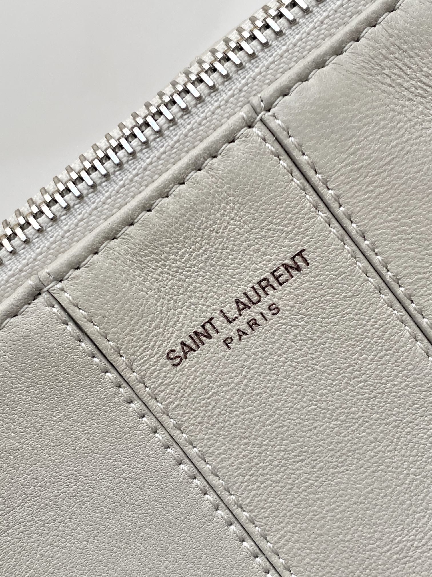 세인트로랑 라피아 슬링백 (화이트)