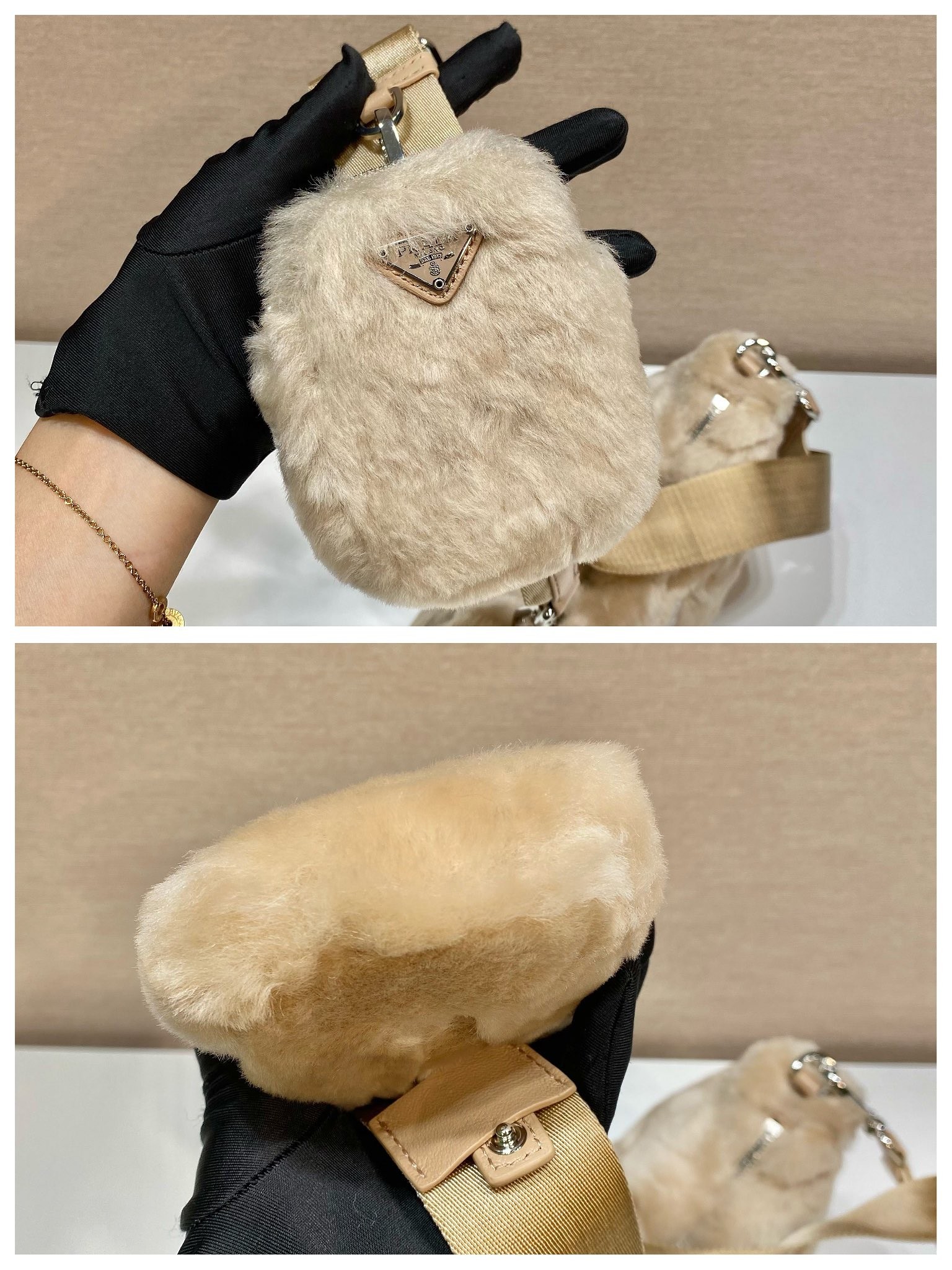 프라다 리나일론 패딩 호보백