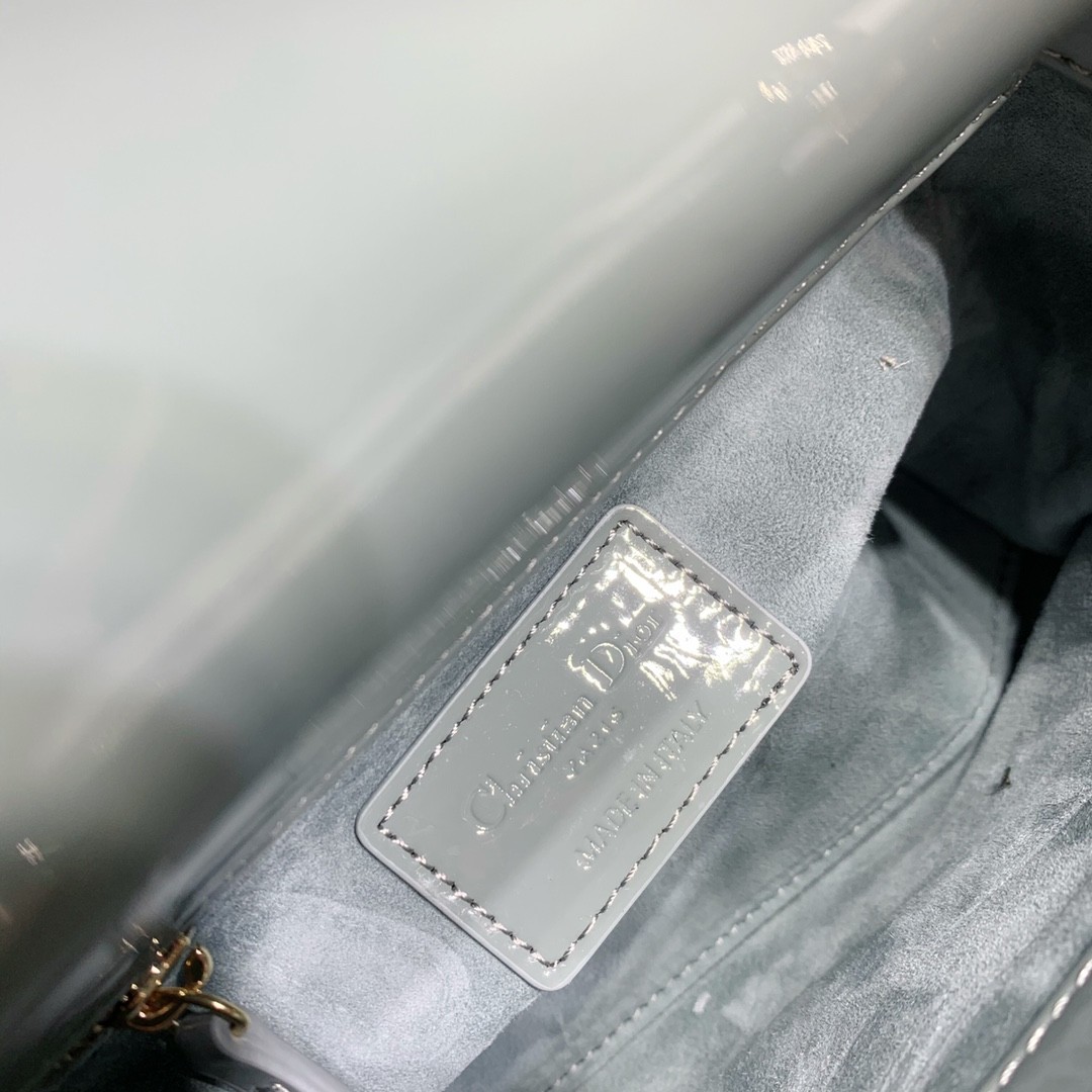 디올 레이디백 미니 페이던트 금장 (올리브)