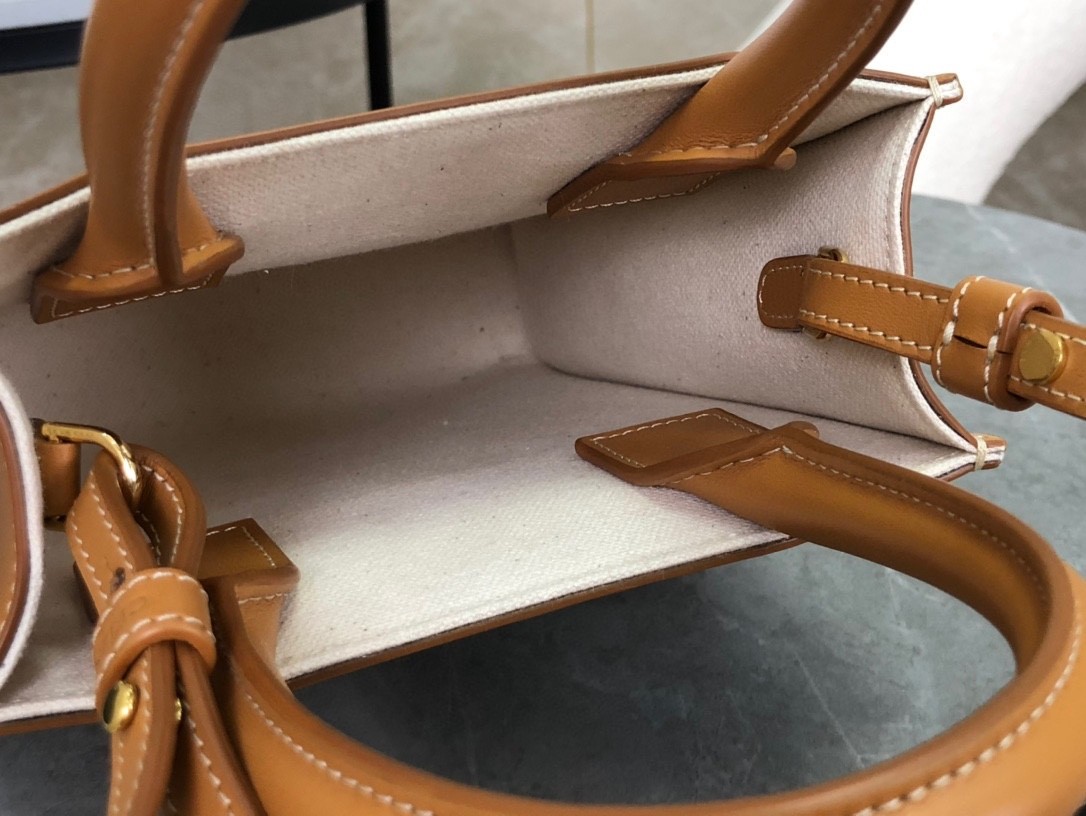 [CELINE-셀린느] 미니 버티컬 카바스 - CELINE 프린트 트리옹프 캔버스 & 카프스킨 [백경]