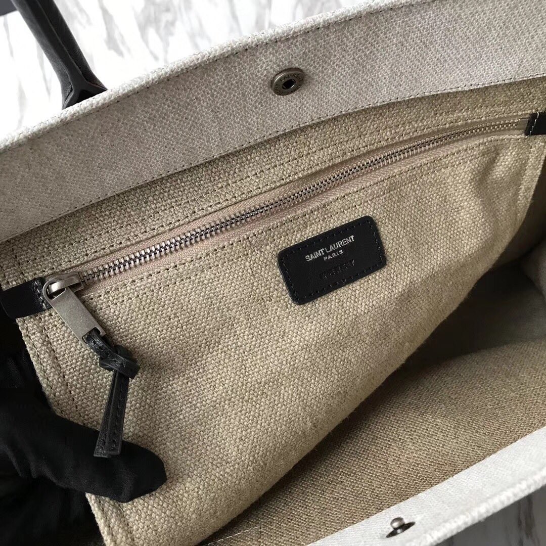 세인트로랑 린넨 리브고쉬 토트백