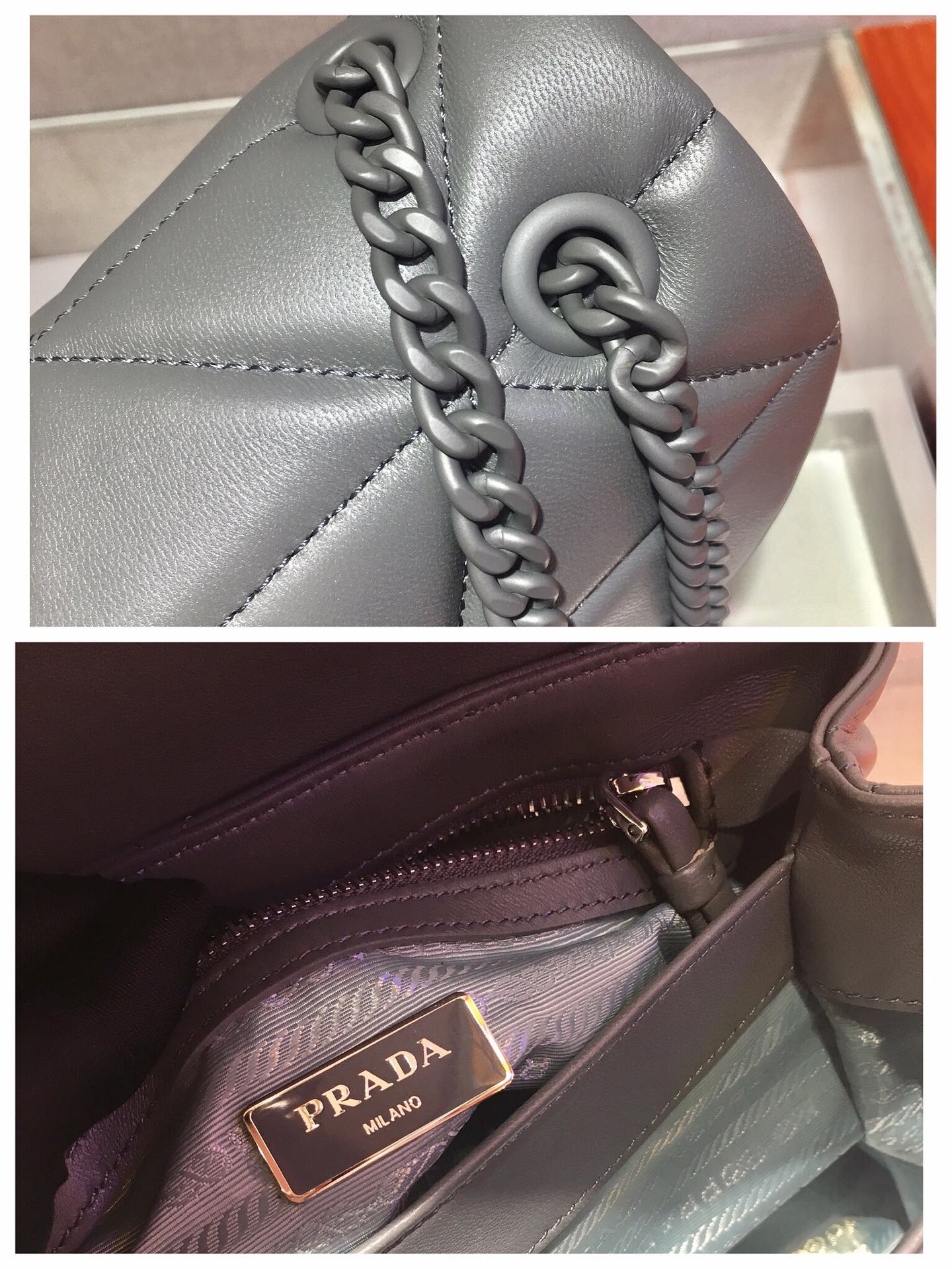 프라다 스펙트럼 나파 가죽 숄더백