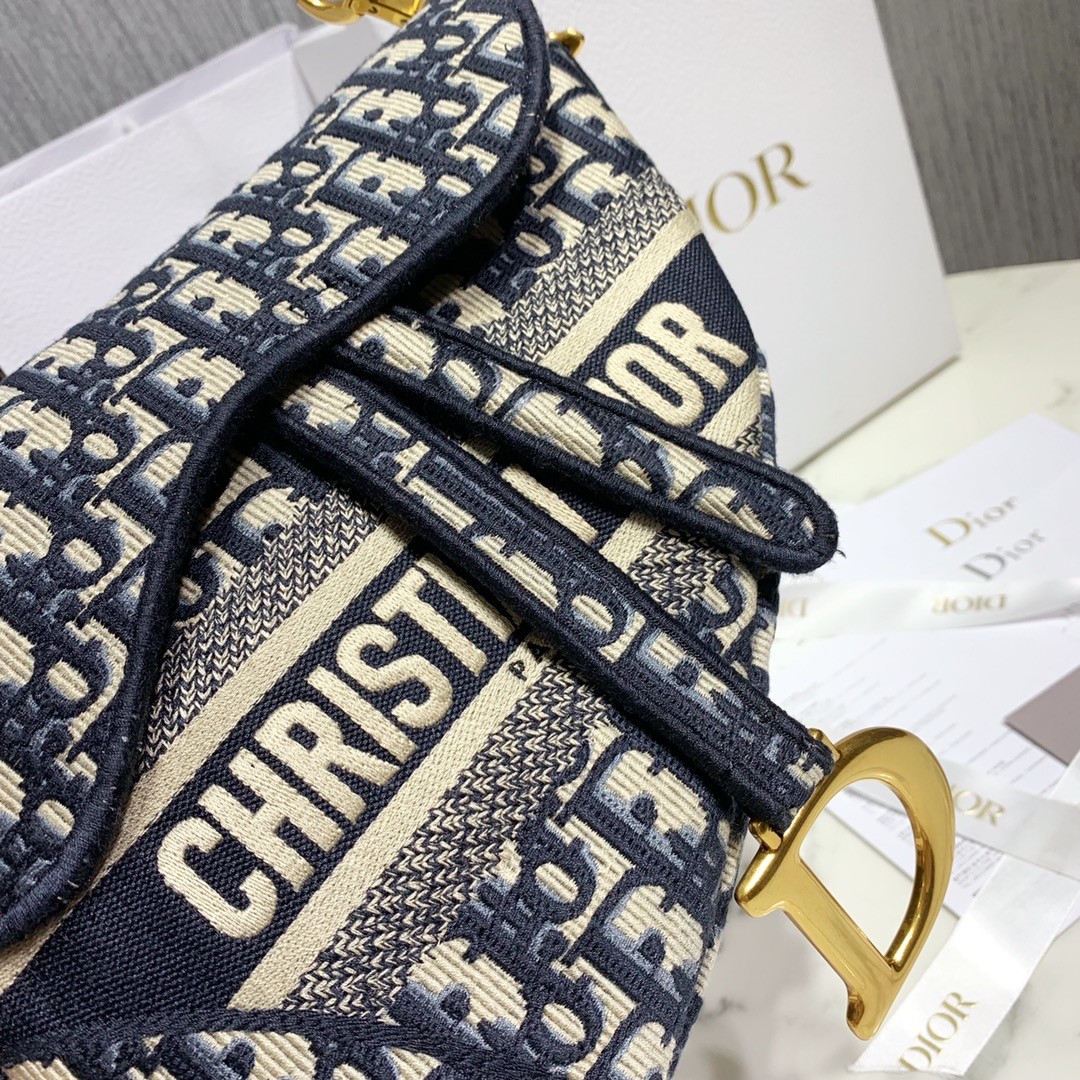 디올 새들백 오블리크 미듐 (네이비)