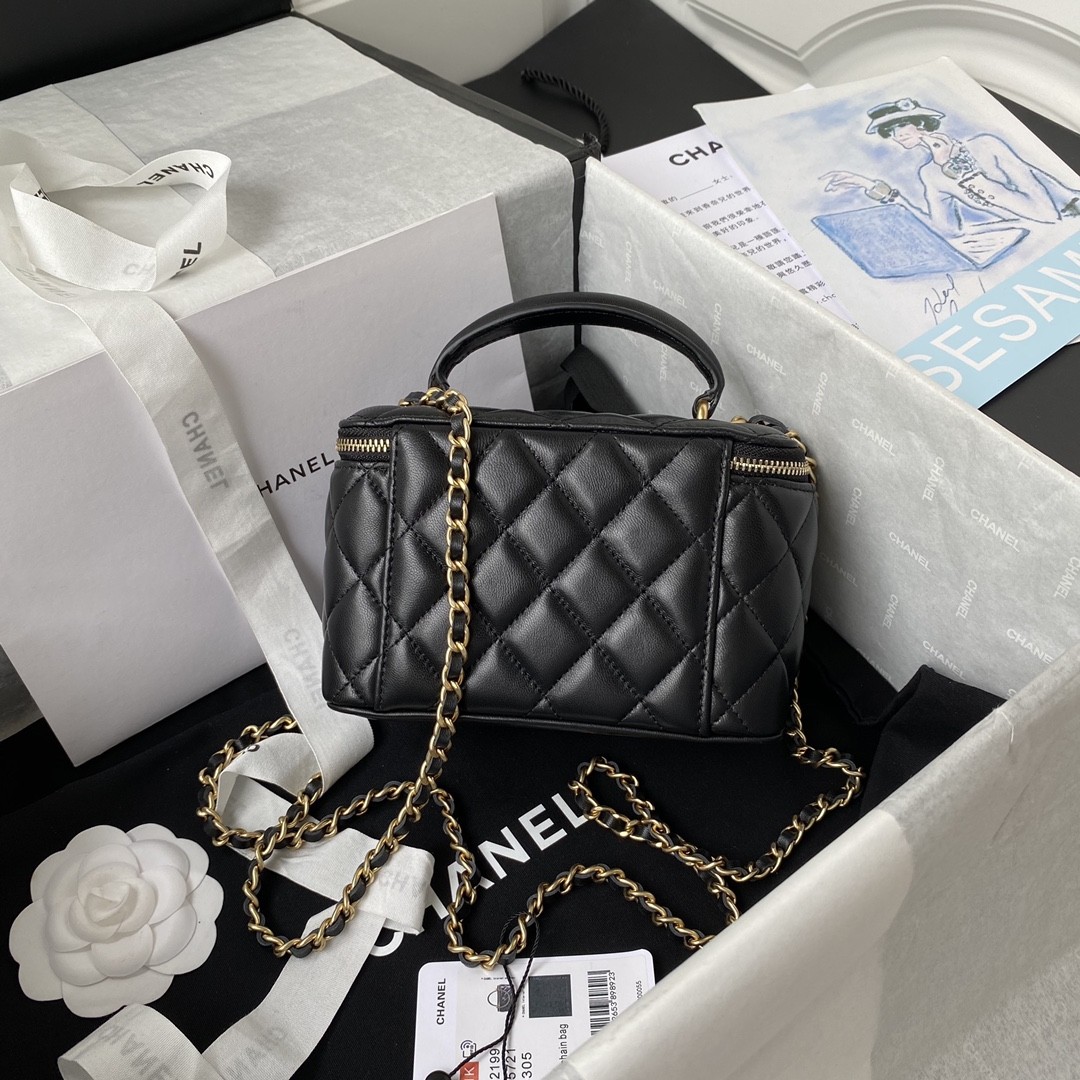 샤넬 베니티 탑핸들 17cm (블랙)