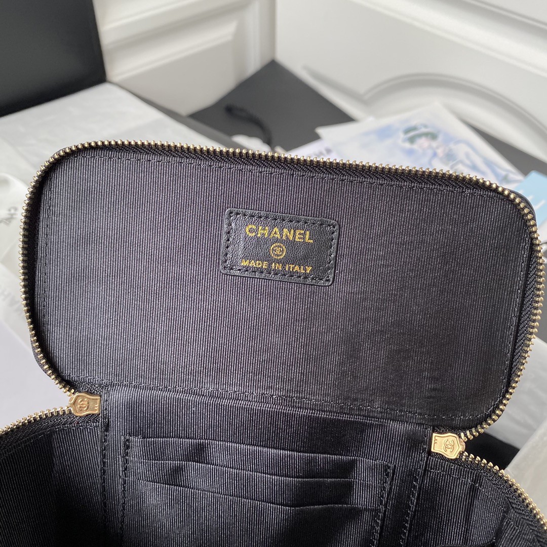 샤넬 베니티 탑핸들 17cm (블랙)