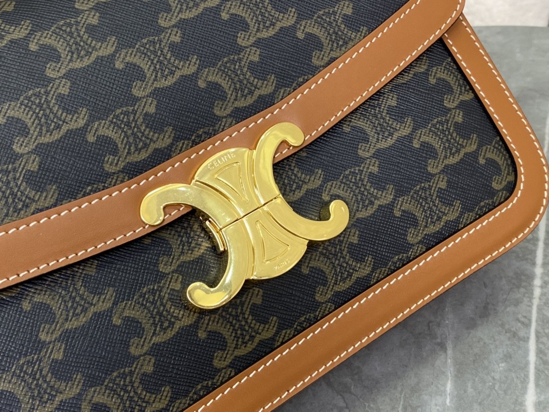 [CELINE-셀린느] 클래식 트리옹프백 - 트리옹프 캔버스 & 카프스킨 탠 [백경]