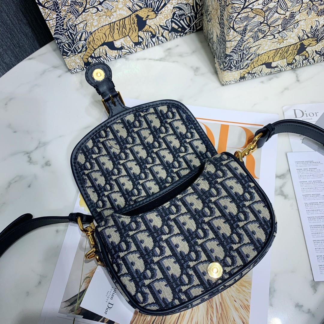 디올 BOBBY 백 오블리크 스몰 (네이비)