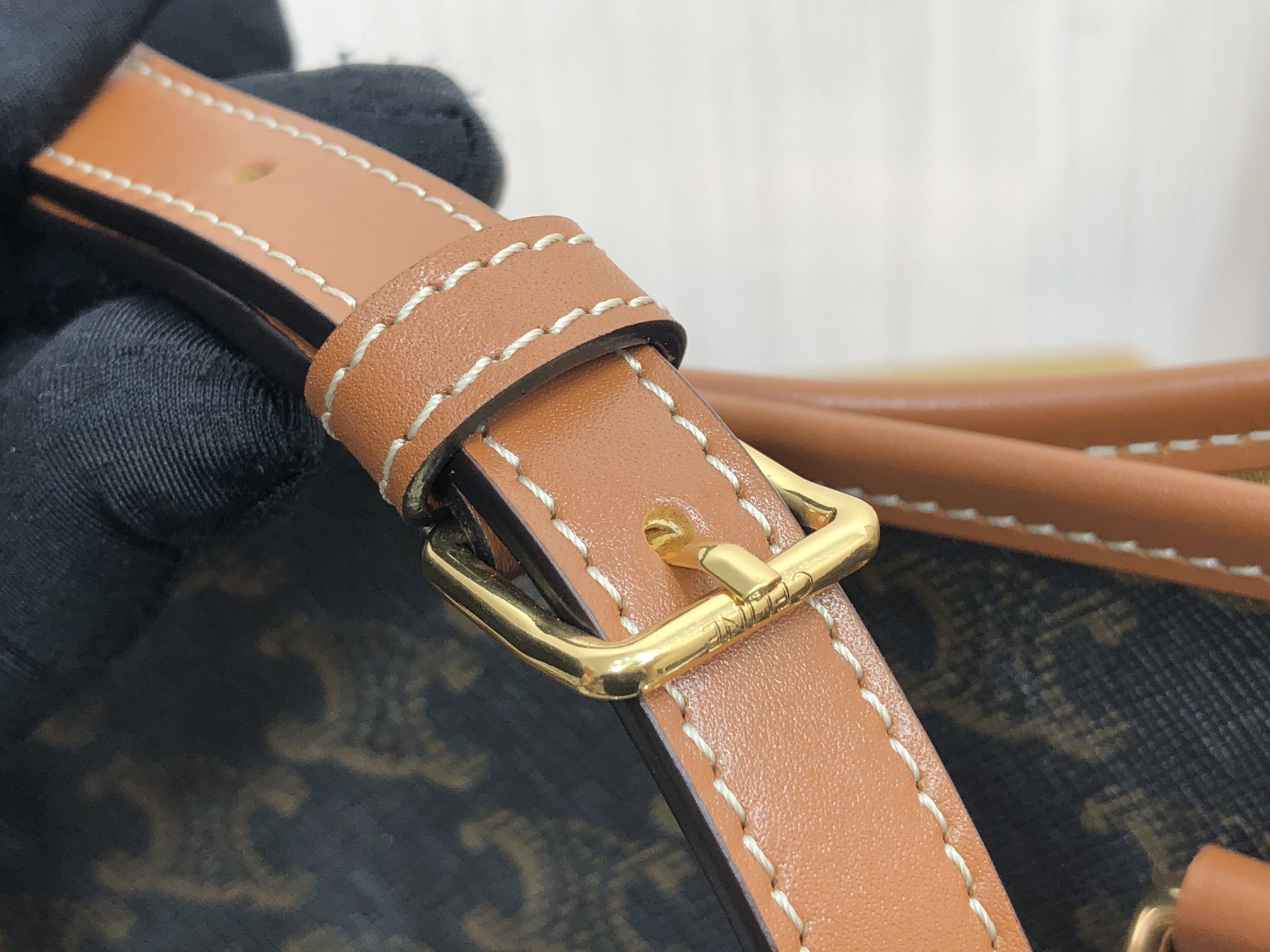 [CELINE-셀린느]  미니 호리존탈 카바스 - 트리옹프 캔버스 & 카프스킨 탠