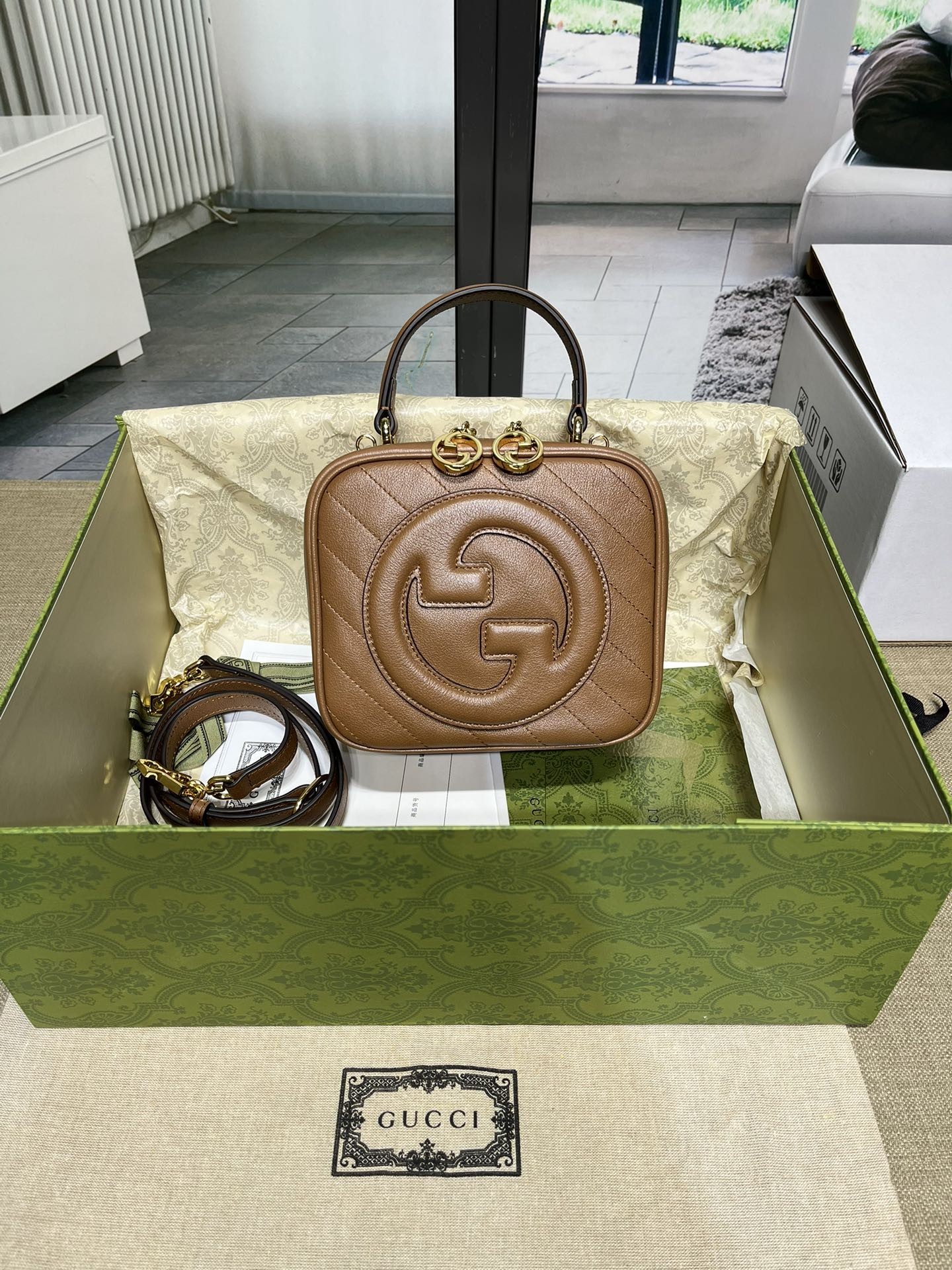 [GUCCI-구찌] 구찌 블론디 탑 핸들백