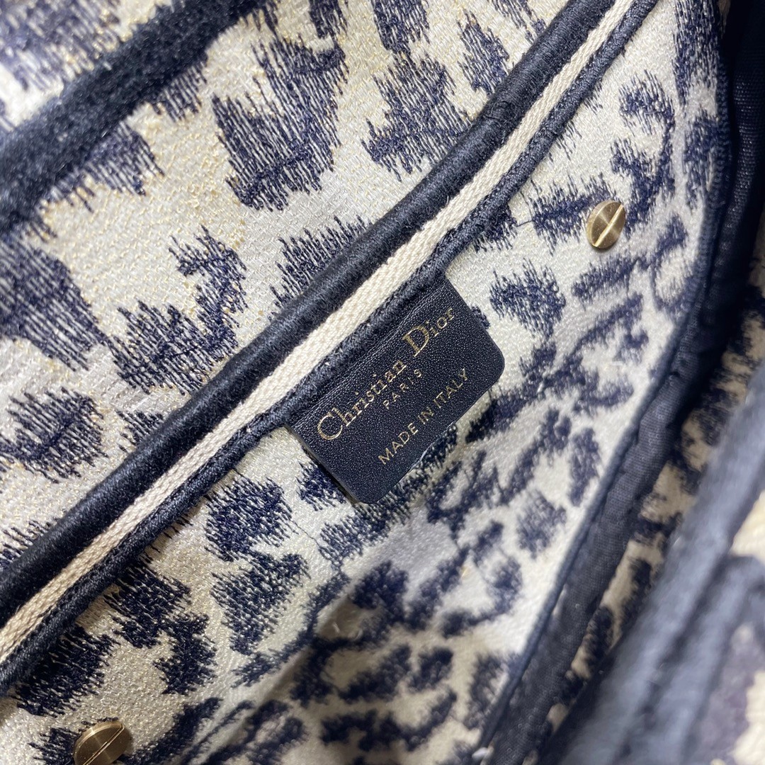 디올 새들백 오블리크 미듐 (레오파드)