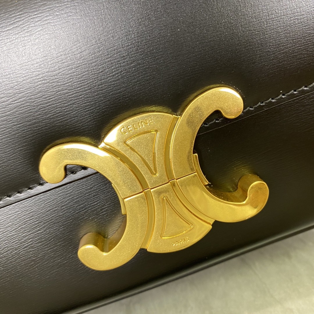 [CELINE-셀린느] 클로드 체인 숄더백 - 샤이니 카프스킨 블랙 [백경]