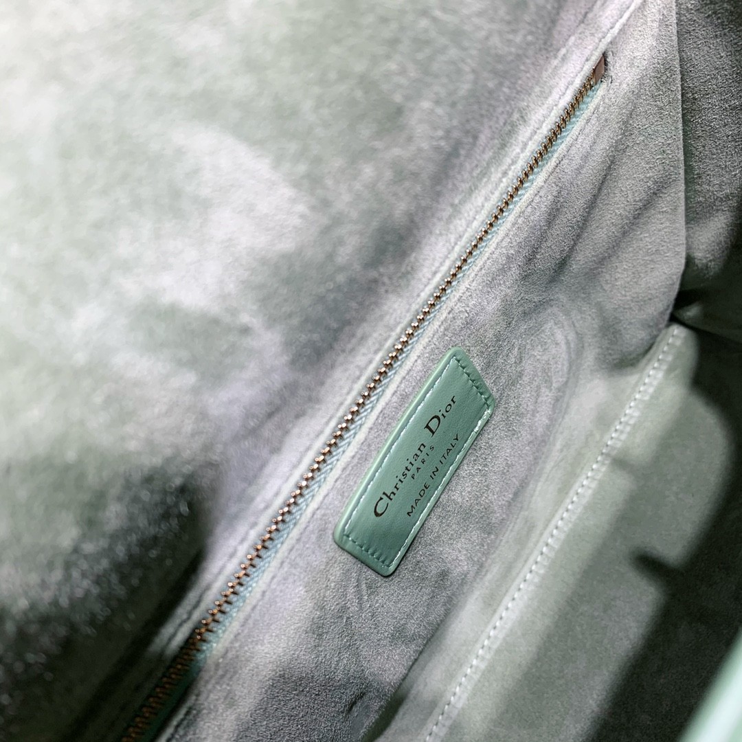 디올 레이디백 램스킨 금장 (민트)