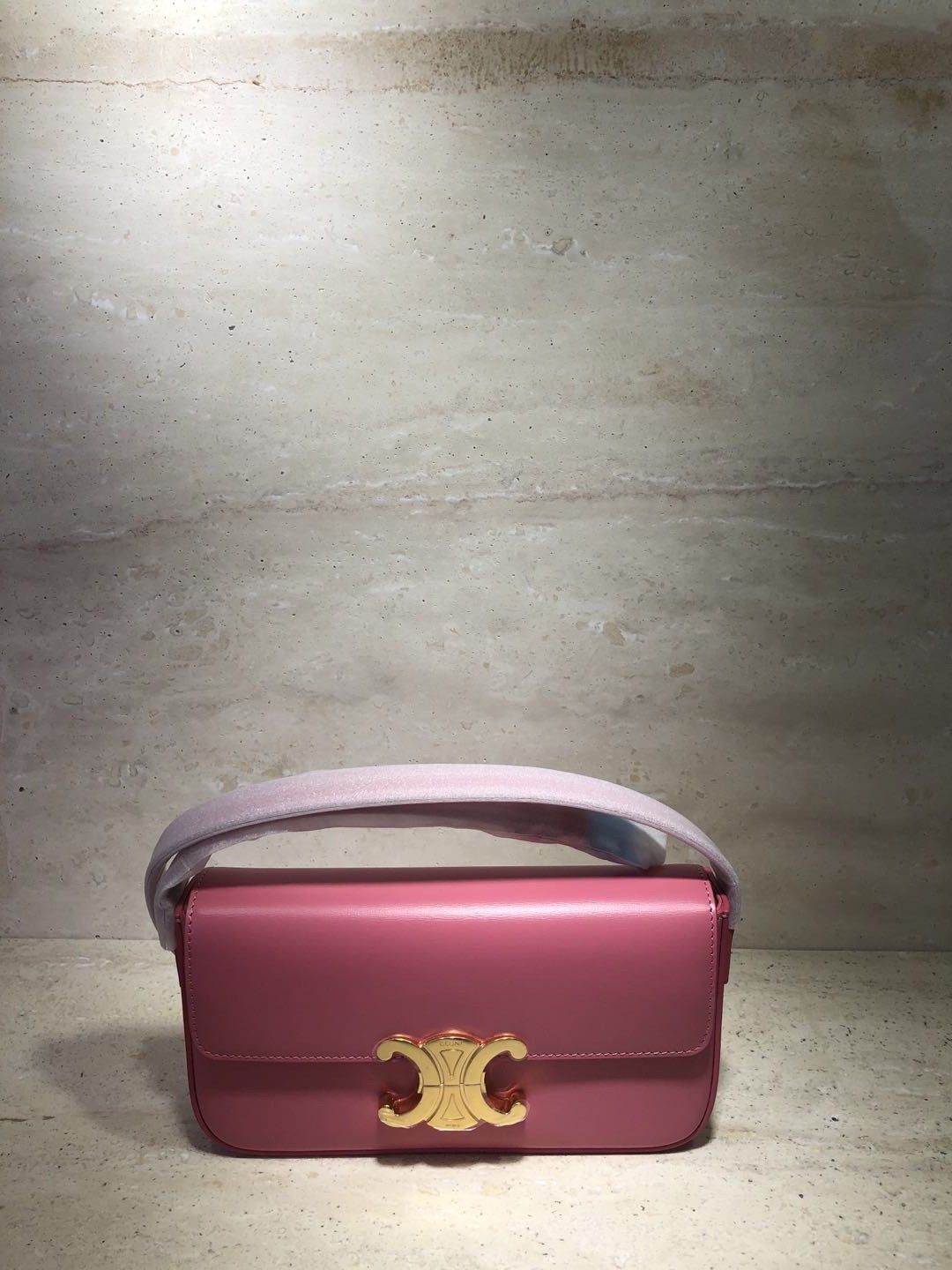 [CELINE-셀린느]  셀린느 샤이니 카프스킨 미니 숄더백 라이트 핑크