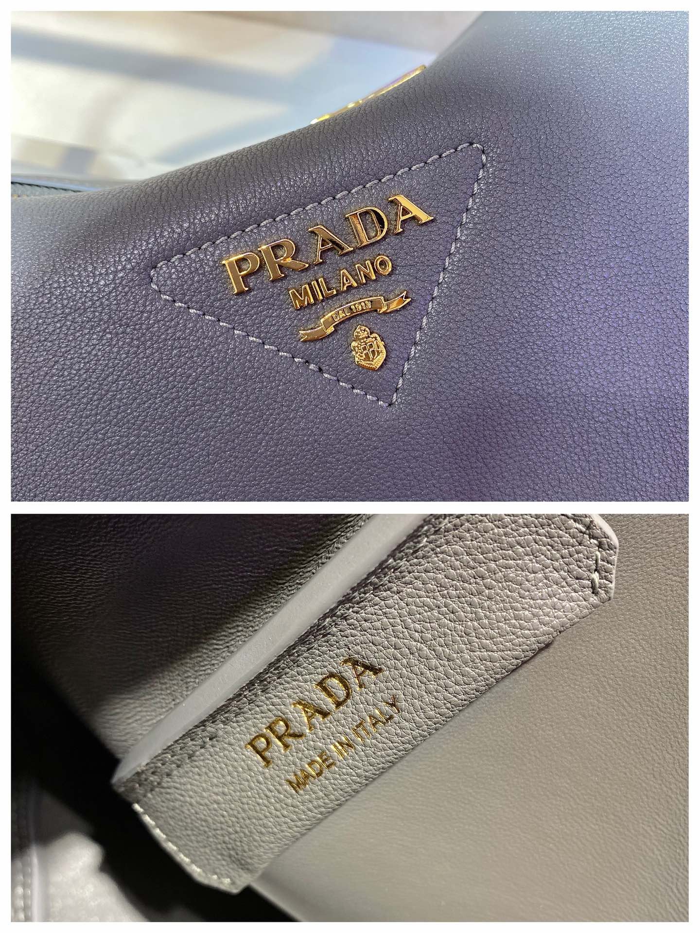 프라다 가죽 로고 핸드백