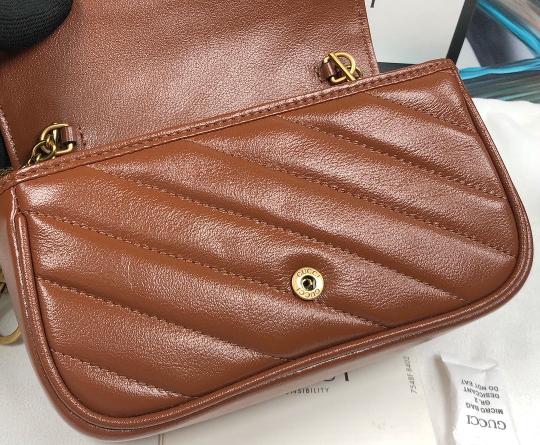 구찌 GUCCI GG 마몬트 마틀라세 가죽 슈퍼 미니 백