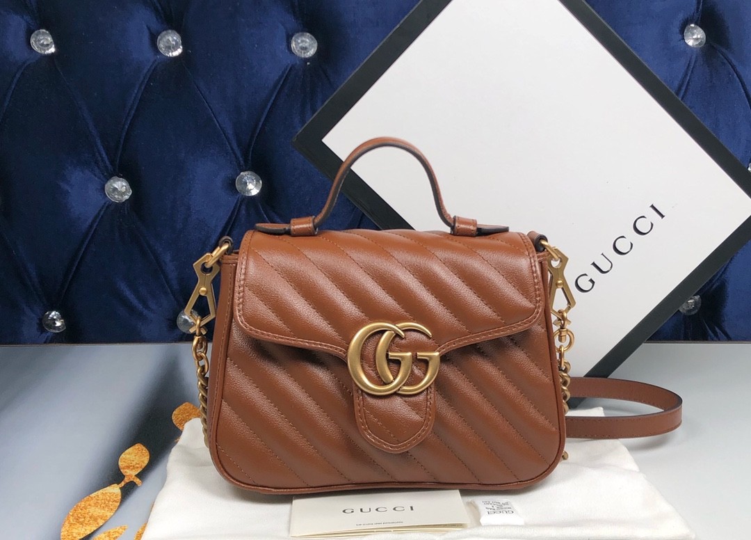 구찌 GUCCI 마몬트 탑 핸들 숄더 백