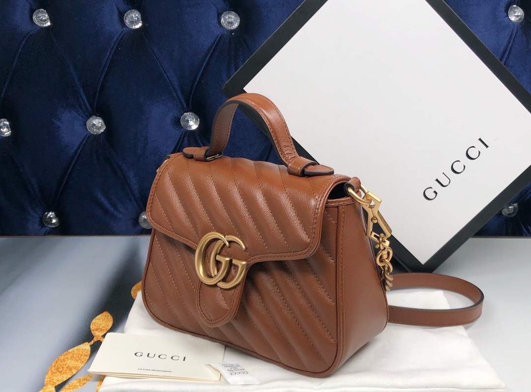 구찌 GUCCI 마몬트 탑 핸들 숄더 백