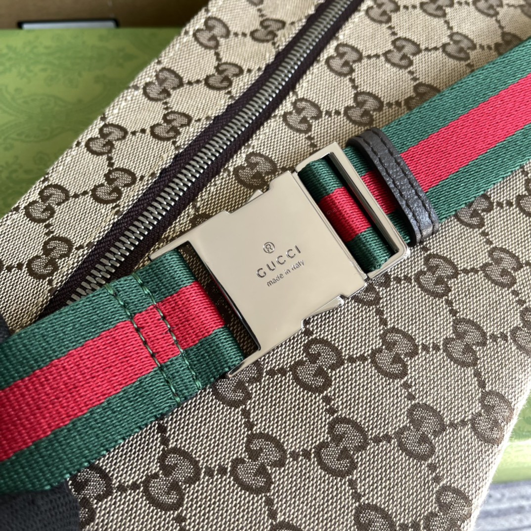 구찌 GUCCI GG 자가드 투포켓 힙색