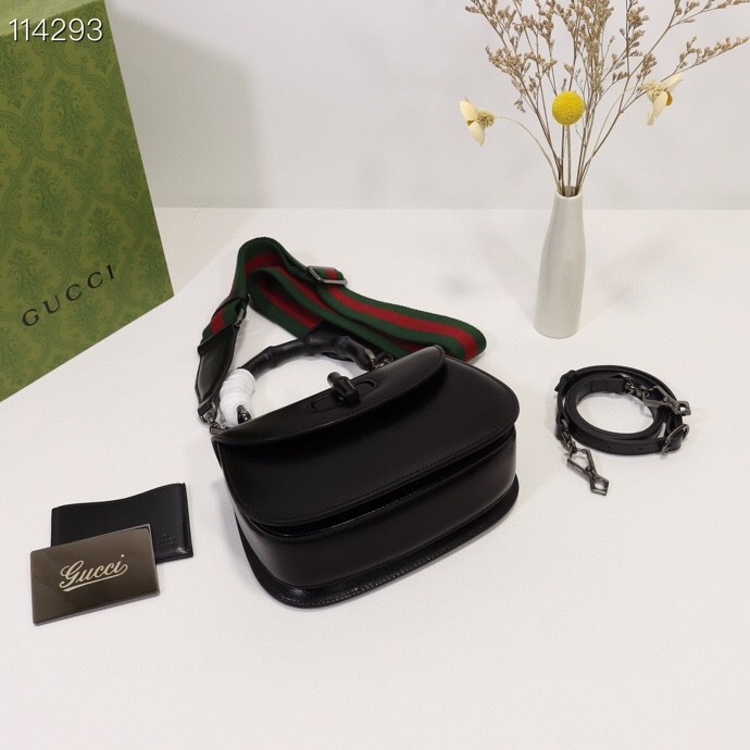 구찌 뱀부 스몰 탑 핸들백