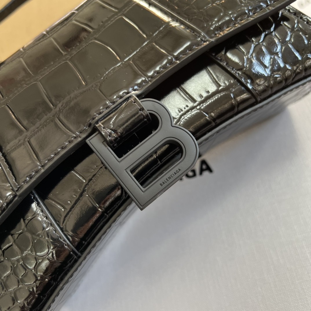 구찌 GUCCI  X 발렌시아가 아워글래스 미니 탑 핸들백