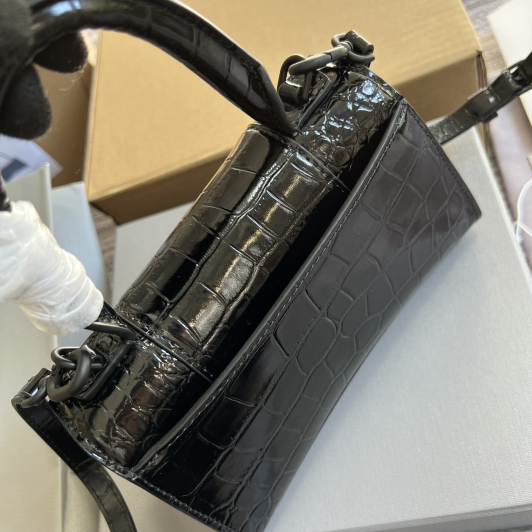 구찌 GUCCI  X 발렌시아가 아워글래스 미니 탑 핸들백