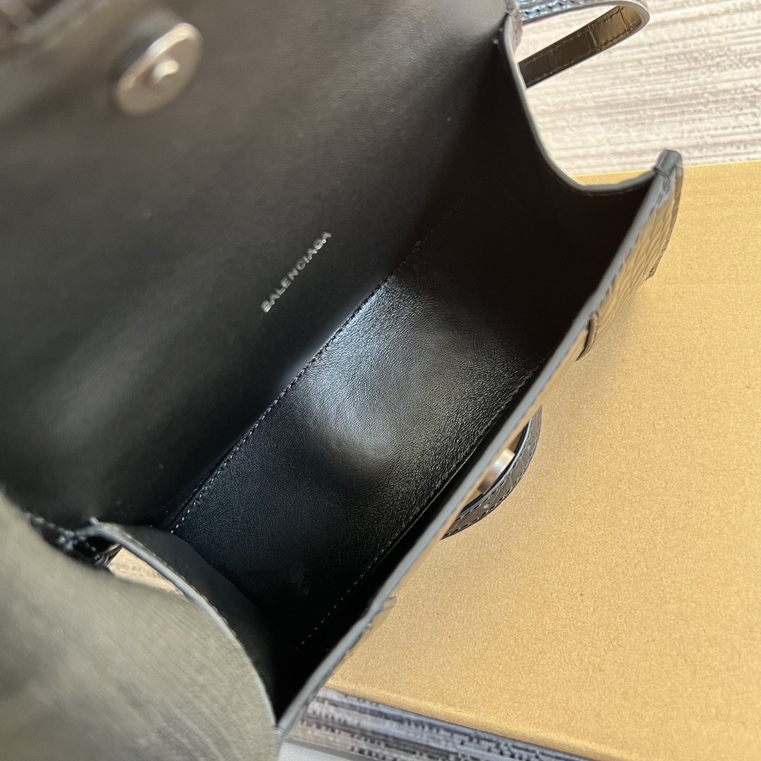 구찌 GUCCI  X 발렌시아가 아워글래스 미니 탑 핸들백