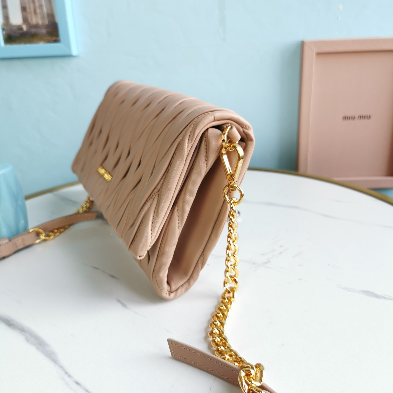 미우미우 마테라쎄 숄더백 미니