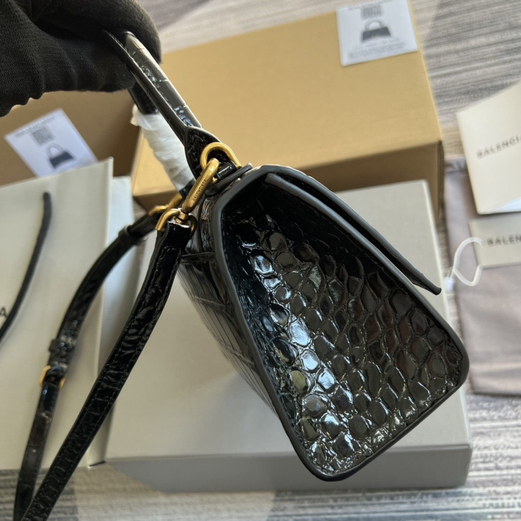 구찌 GUCCI  X 발렌시아가 아워글래스 미니 탑 핸들백