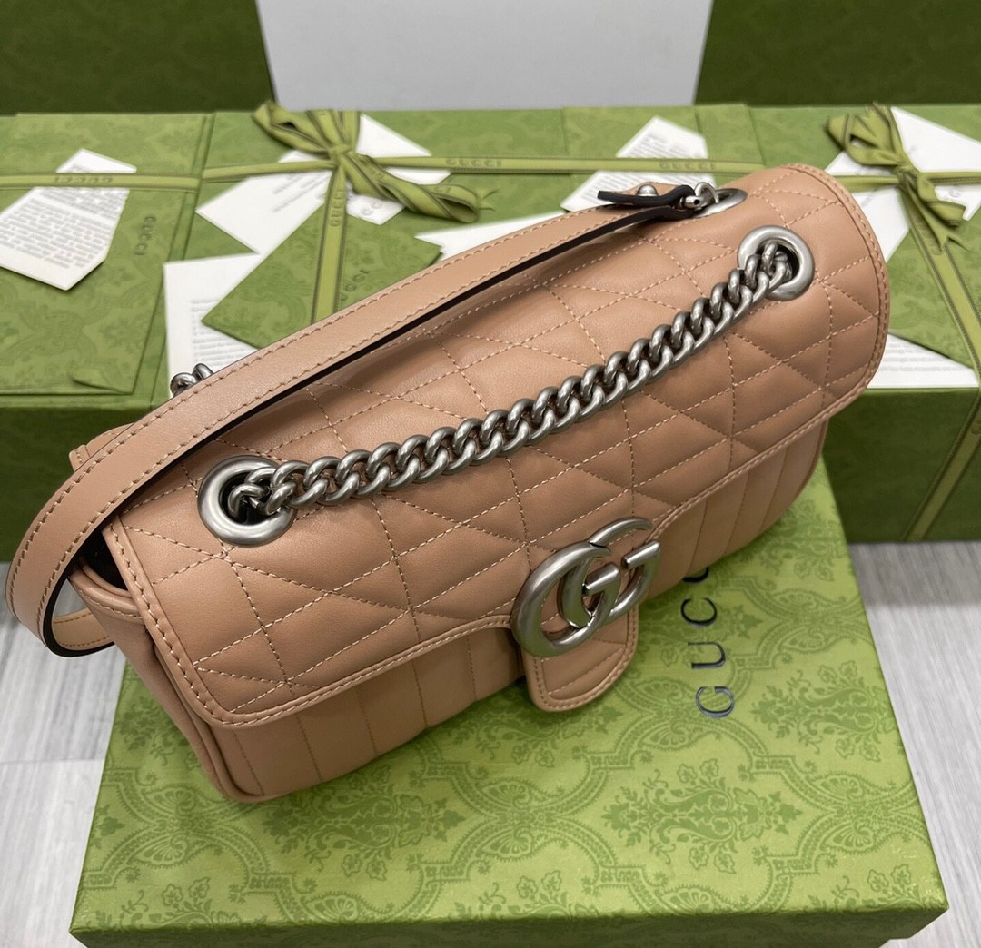 구찌 GUCCI 마몬트 마틀라세 스몰 숄더 백