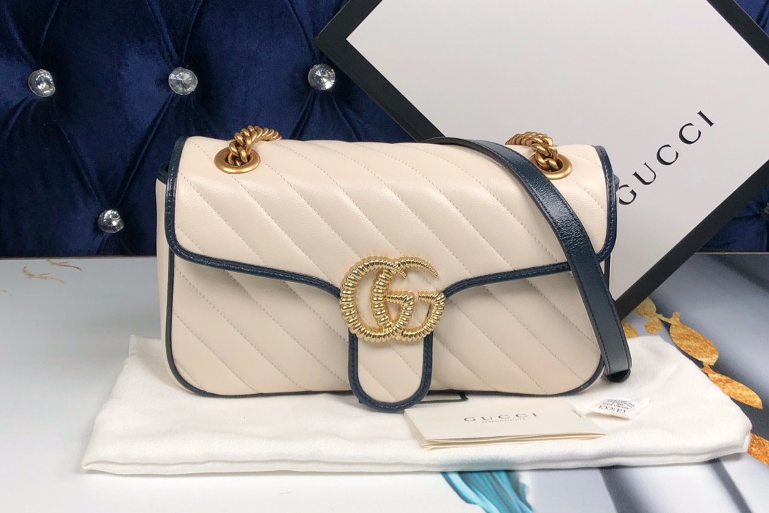 구찌 GUCCI GG 마몬트 마틀라세 스몰 숄더 백