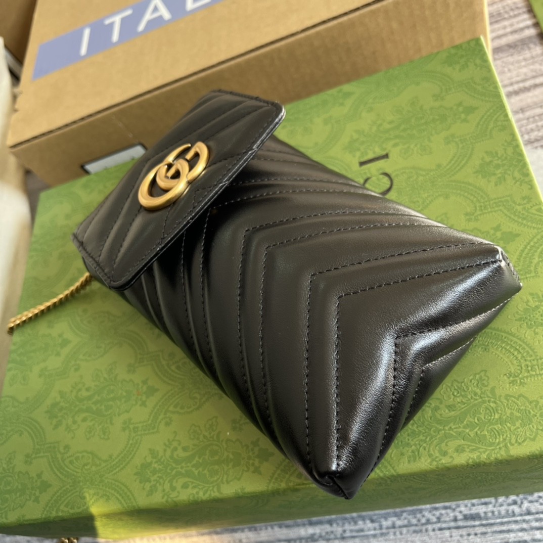 구찌 GUCCI GG 마몬트 마틀라세 미니 체인백